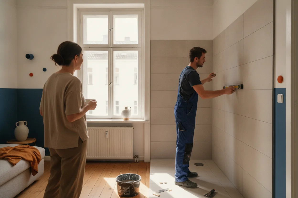 Fliesenleger – typische Arbeitssituation